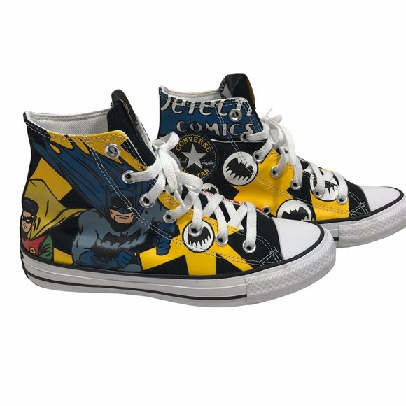 Converse All Star DC Comic Batman / Robin High Top Sneakers -Unisex M 5.5, W 7.5